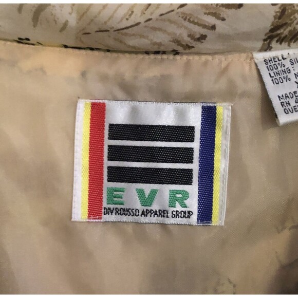 VTG EVR Rousso Silk Bomber Jacket Womens Size XL 90s Patchwork Windbreaker - Picture 4 of 15